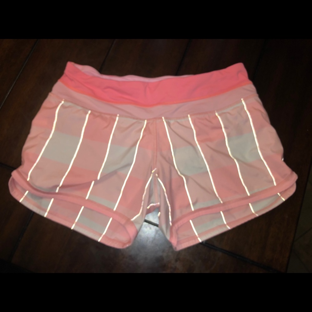 RARE Lululemon Pink Striped Shorts